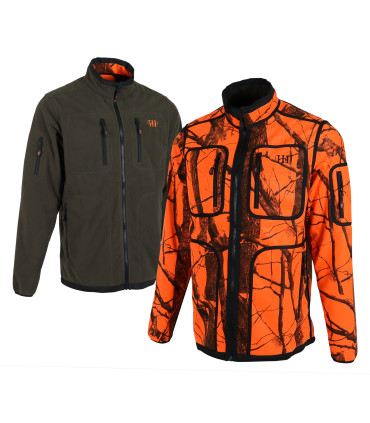 Flisinė striukė AKAH HOUSE OF HUNTING dvipusė CAMO BLAZE