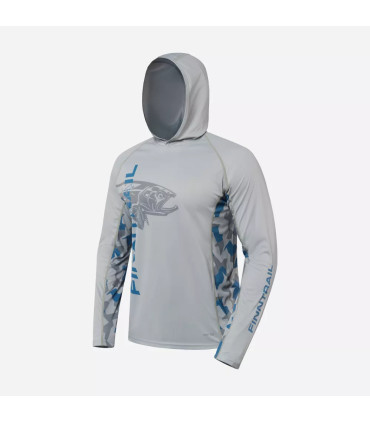 Marškinėliai FINNTRAIL WAVE BIG FISH UPF50/Bug stoper/ su gaubtuvu