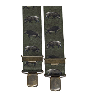 Medžioklinės kelnių petnešos AKAH su šernais