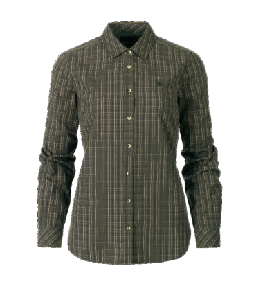 Seeland Claire Lady Olive Night Check marškiniai