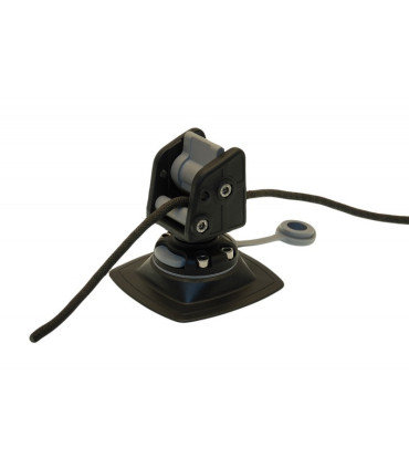 Inkaro virvės fiksavimo mazgas su montavimo platforma skirta pripučiamoms valtims