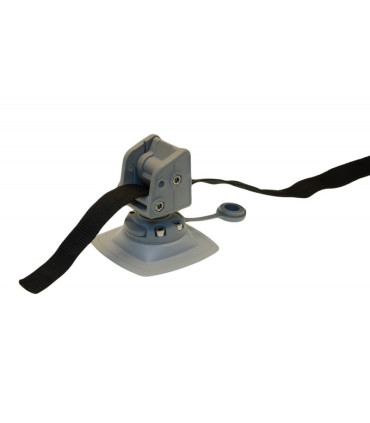 Inkaro virvės fiksavimo mazgas su montavimo platforma skirta pripučiamoms valtims