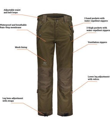 Alaska superior 2 Moss Brown kelnės