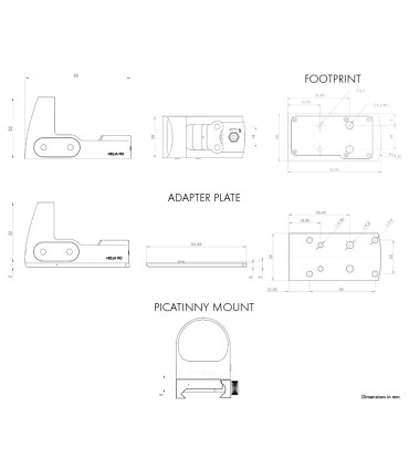 Kolimatoriaus taikiklis Kahles Helia RD Adapter Plate