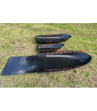 Medžioklės rogės TERRAINSLEIGH CANADA CLASSIC OPEN (2,33x0,85 m, 14 kg) su galimybe prasiilginti