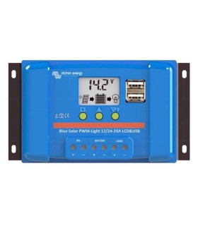 Įkrovimo valdiklis Victron Energy BlueSolar PWM-LCD&USB 48V-10A