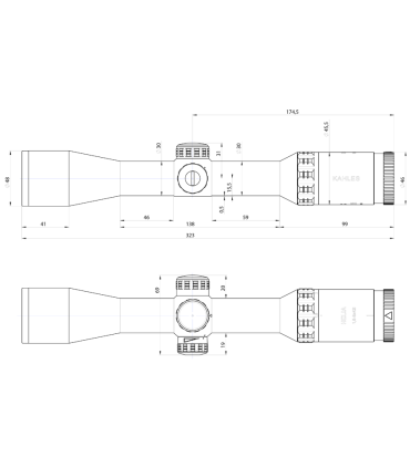 Optinis Taikiklis Kahles HELIA 1,6-8x42i tinklelis: 4-Dot