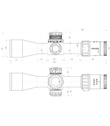 Optinis Taikiklis Kahles K318i 3,5-18x50 ccw  windage/right tinklelis: MSR/Ki