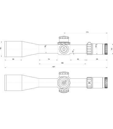 Optinis Taikiklis Kahles K624i 6-24x56  windage/right tinklelis: SKMR4
