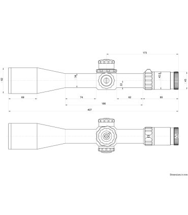 Optinis Taikiklis Kahles K624i 6-24x56  windage/right tinklelis: MSR/Ki