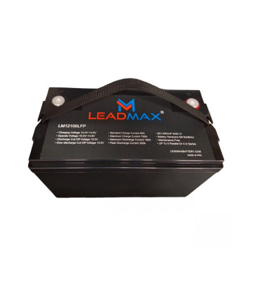 AKUMULIATORIUS LEADMAX LIFEPO4 (12.8V, 100AH)