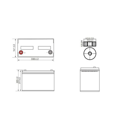 AKUMULIATORIUS LEADMAX LIFEPO4 (12.8V, 100AH)