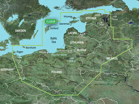 Bluechart g3 baltijos jūros rytų pakrantės padengimas